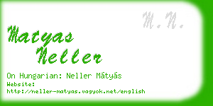 matyas neller business card